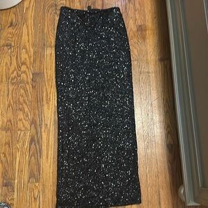 Black sequined skirt